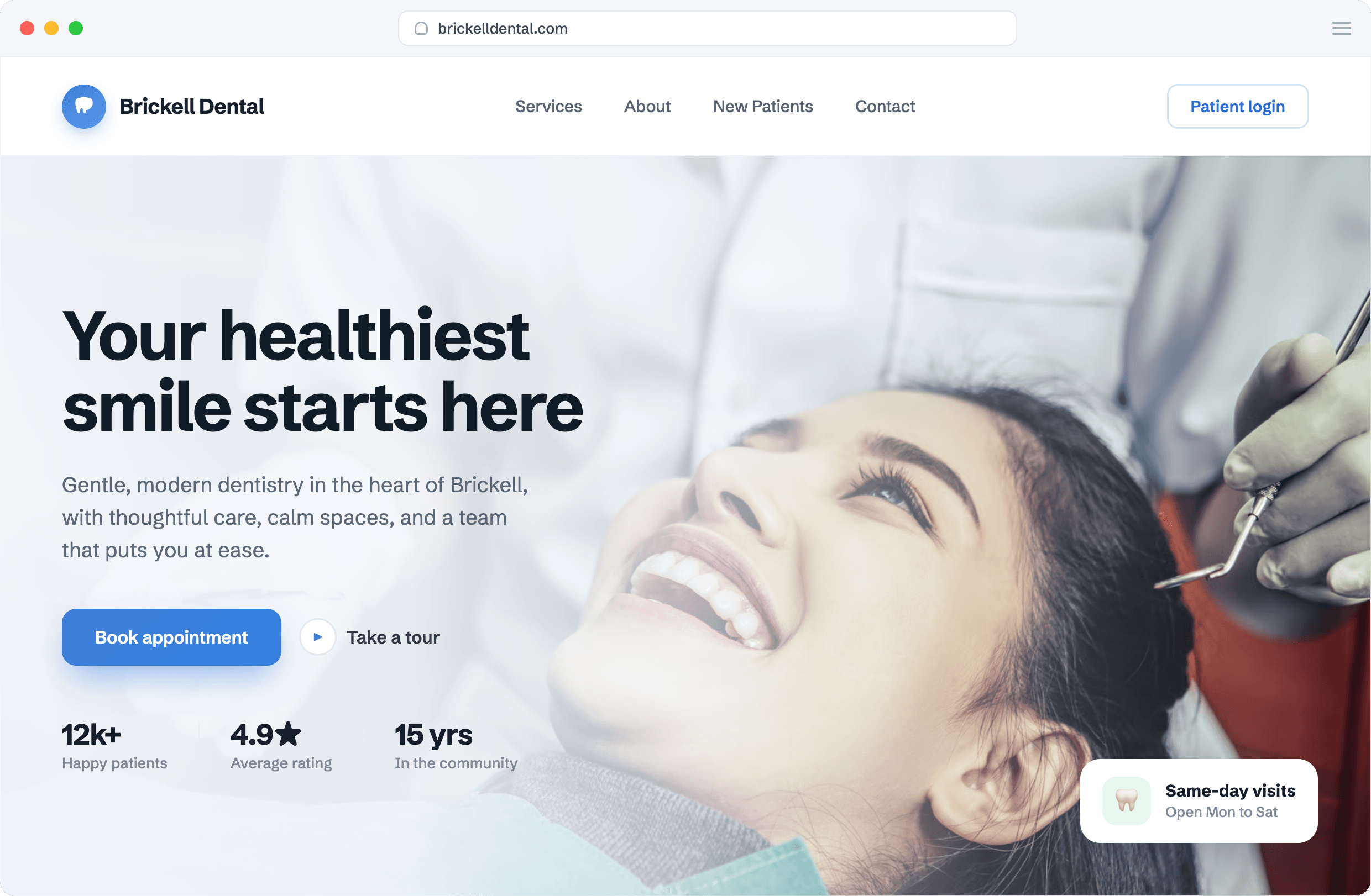 Brickell Dental website